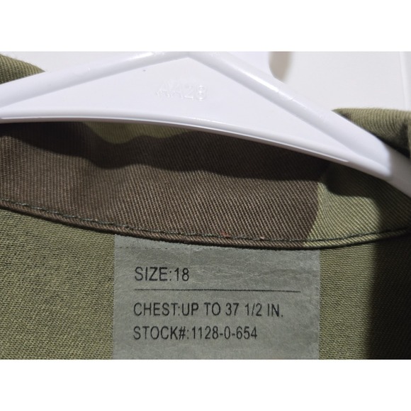 Military Camo Jacket Shirt Woodland Kids Fatigues Size 18 USMC Parris Island - Picture 3 of 5